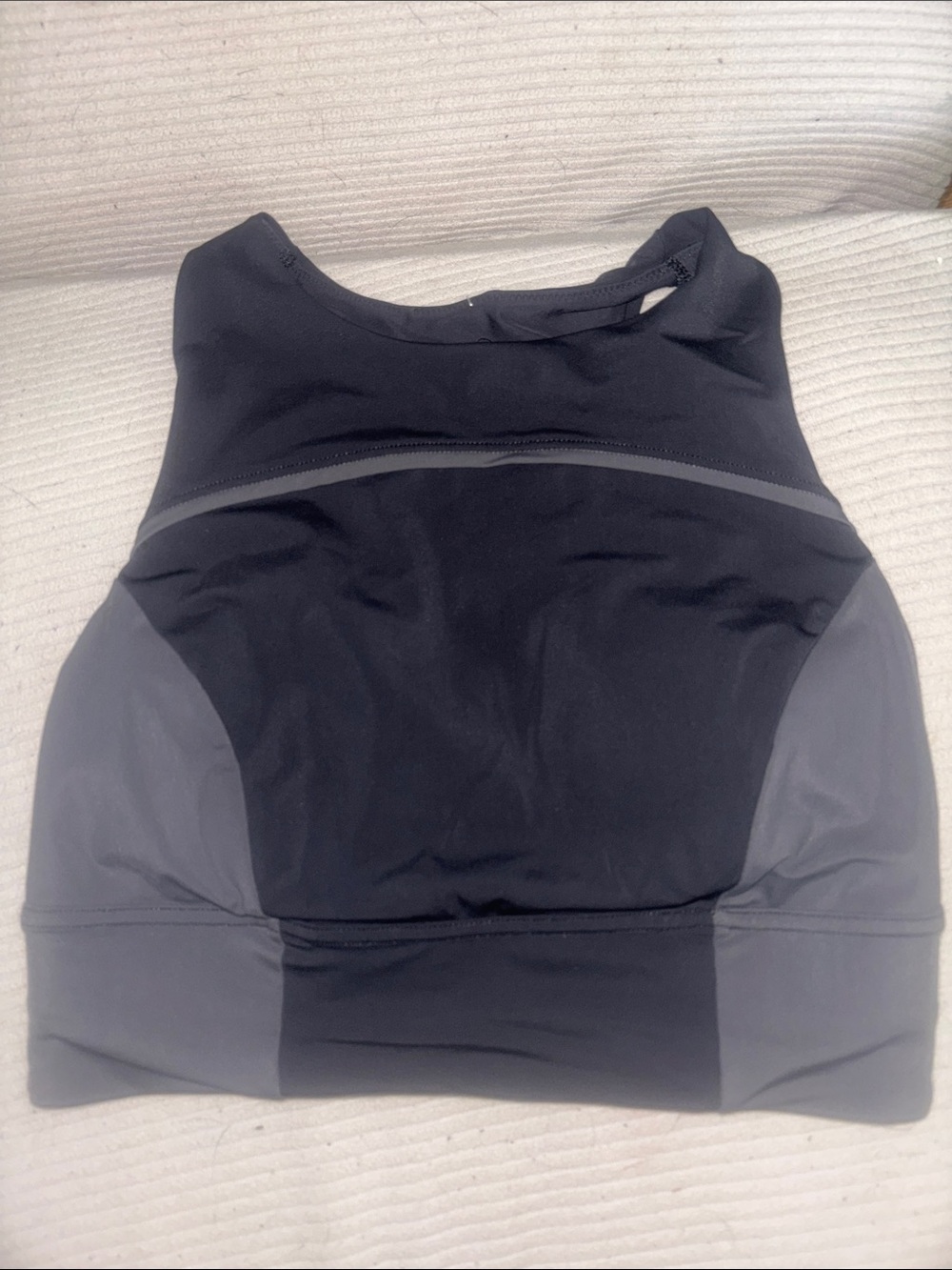 Lululemon Black & Gray Women's High-Neck Sports Bralette